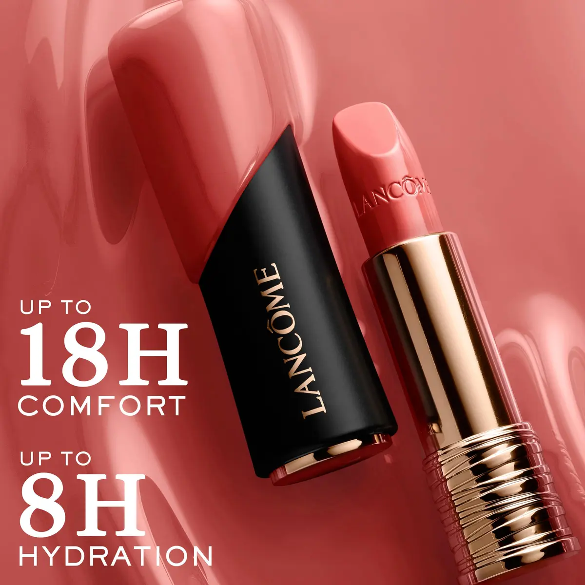 Lancôme L'Absolu Rouge Hydrating Cream Lipstick - 355 Rose Cocktail | Intense Pigment & 18H Hydration - view 4