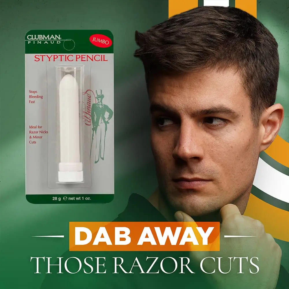 Clubman Jumbo Styptic Pencil | Stops & Seals Razor Nicks Instantly, 1 oz - view 3