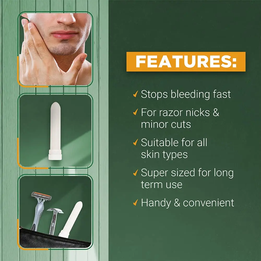 Clubman Jumbo Styptic Pencil | Stops & Seals Razor Nicks Instantly, 1 oz - view 4