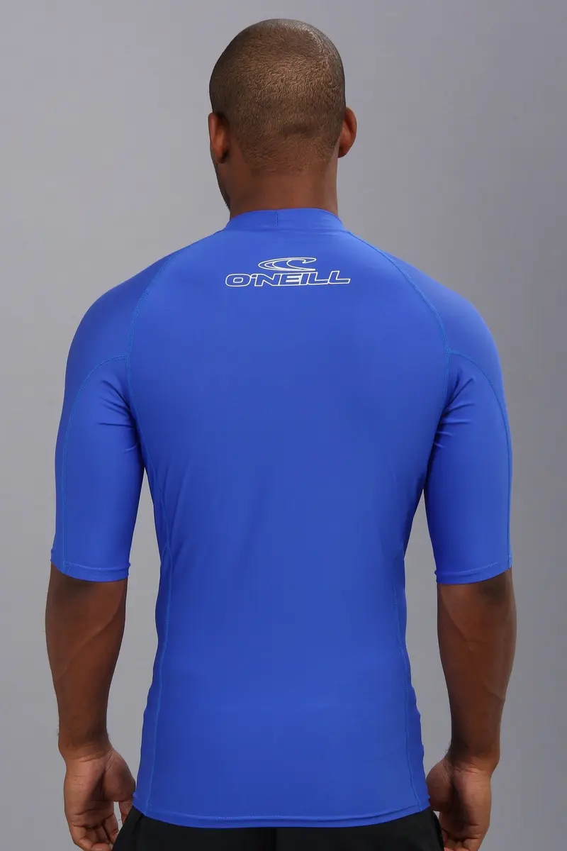 O'NEILL Men’s Basic Skins UPF 50+ S/S Rashguard Large Blue | Sun & Rash Protection for Water Sports - view 3