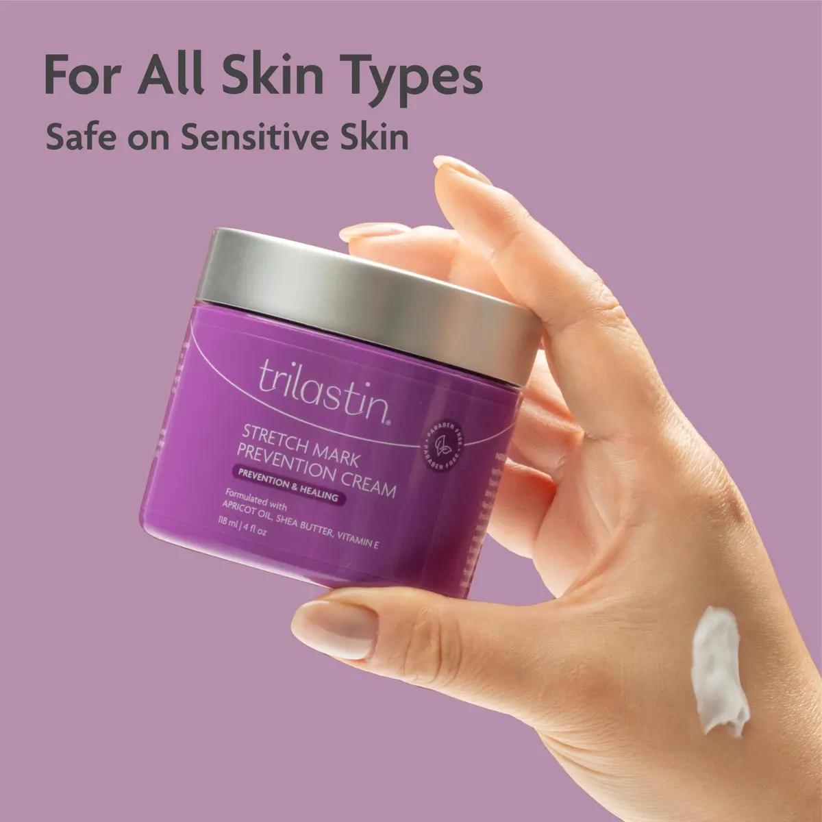 TriLASTIN Stretch Mark Cream for Pregnancy – Hydrating Belly Cream for Pregnant Women- Shea Butter & Vitamin E, Paraben Free, No Added Fragrances - 4 oz - view 7
