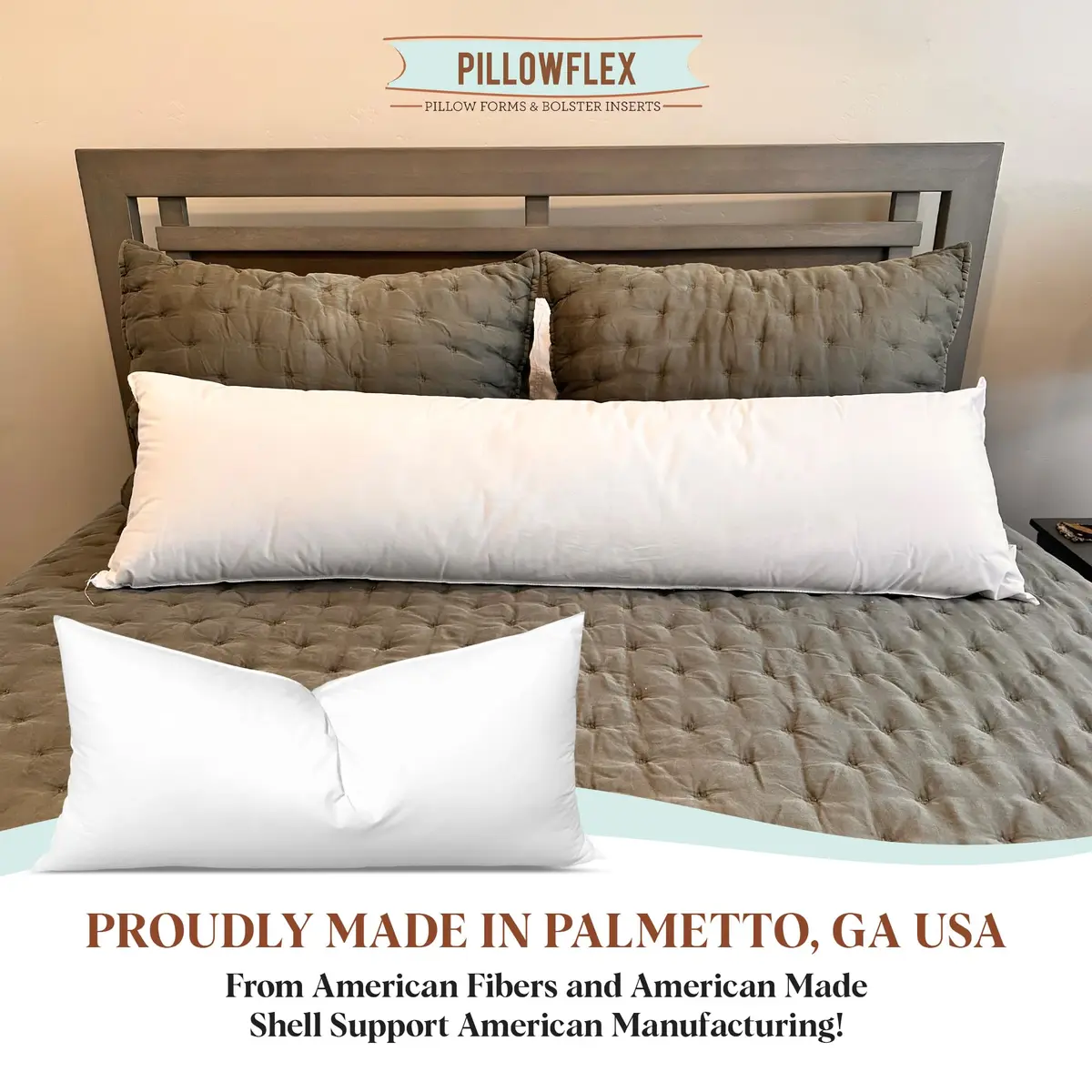 Pillowflex Synthetic Down Pillow Insert 20x26 Inch | Karate Chop Pillow, Hypoallergenic, Washable - view 3
