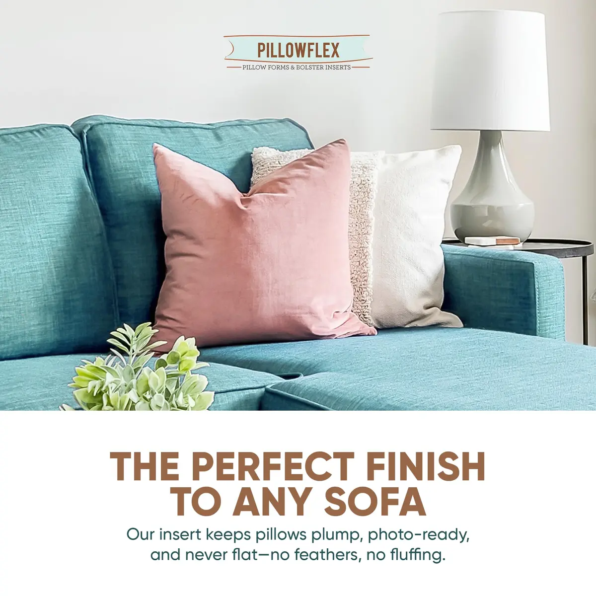 Pillowflex Synthetic Down Pillow Insert 17x17 in | Karate Chop Design, Ultra Soft Support - view 6