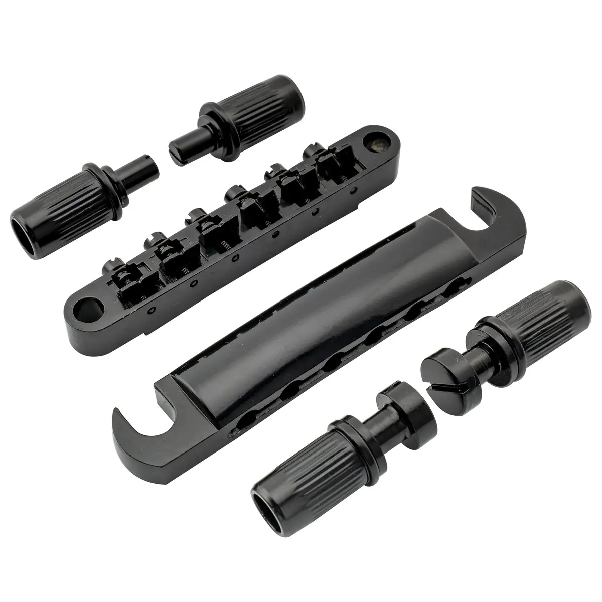 Musiclily Tune-o-matic Bridge and Tailpiece Set for Epiphone Les Paul/SG Style Electric Guitars, Black | 52mm Bridge Spacing, 52.5mm Tailpiece Spacing - view 5