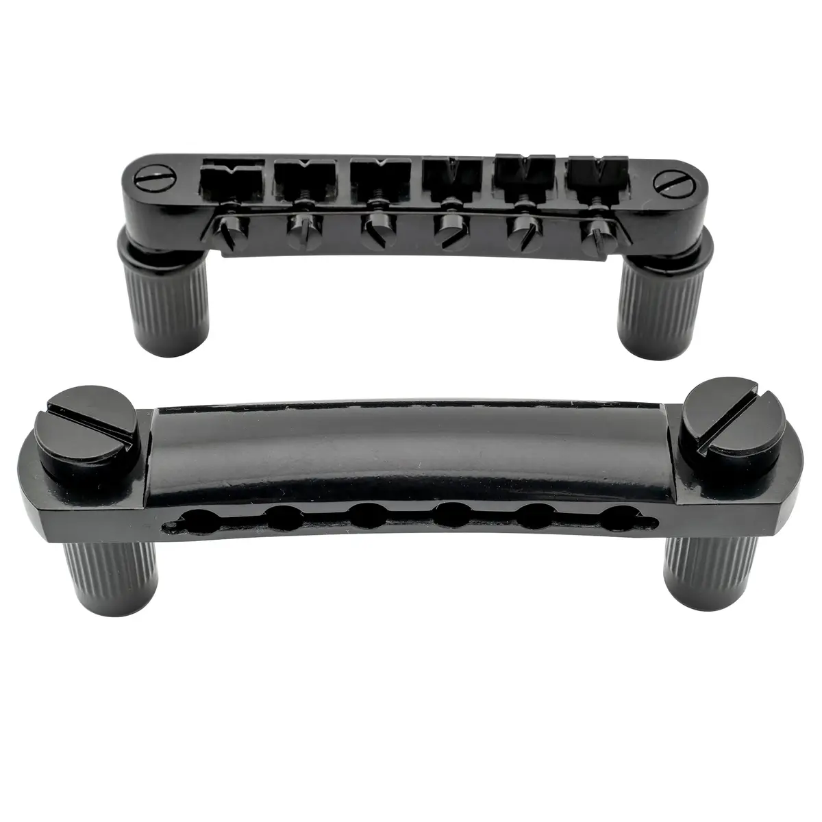 Musiclily Tune-o-matic Bridge and Tailpiece Set for Epiphone Les Paul/SG Style Electric Guitars, Black | 52mm Bridge Spacing, 52.5mm Tailpiece Spacing - view 3