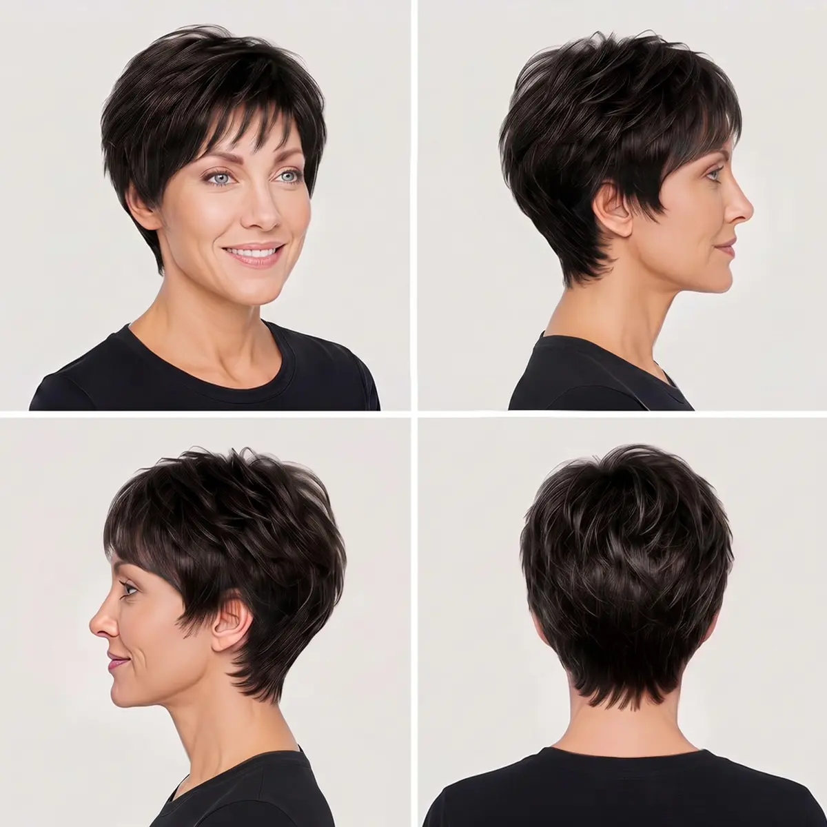 Hair u wear Pixie Cut Short Black Wig, WINNER | Lightweight, Synthetic Fiber, Adjustable Fit - view 4