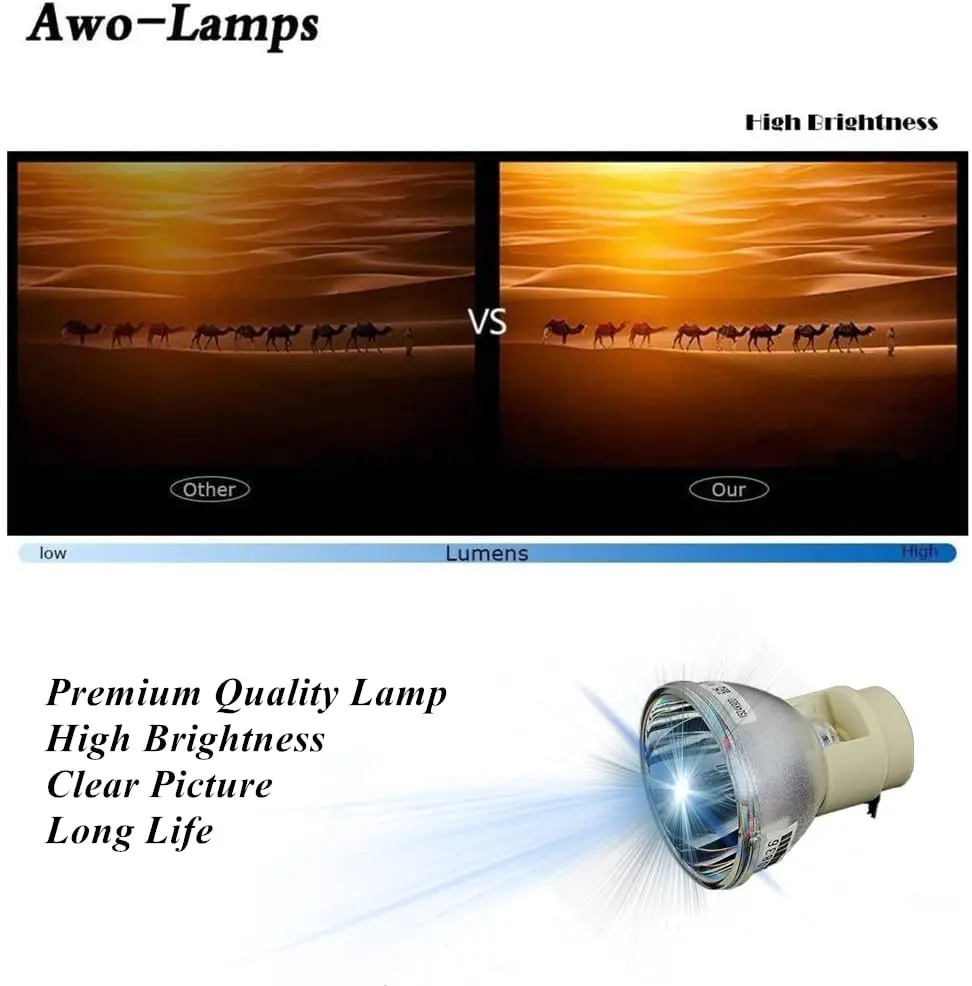 AWO MC.JFZ11.001 / MC.JKY11.001 / 5J.JCL05.001 Premium Projector Replacement Lamp Bulb 210W | Compatible with ACER & BENQ - view 5