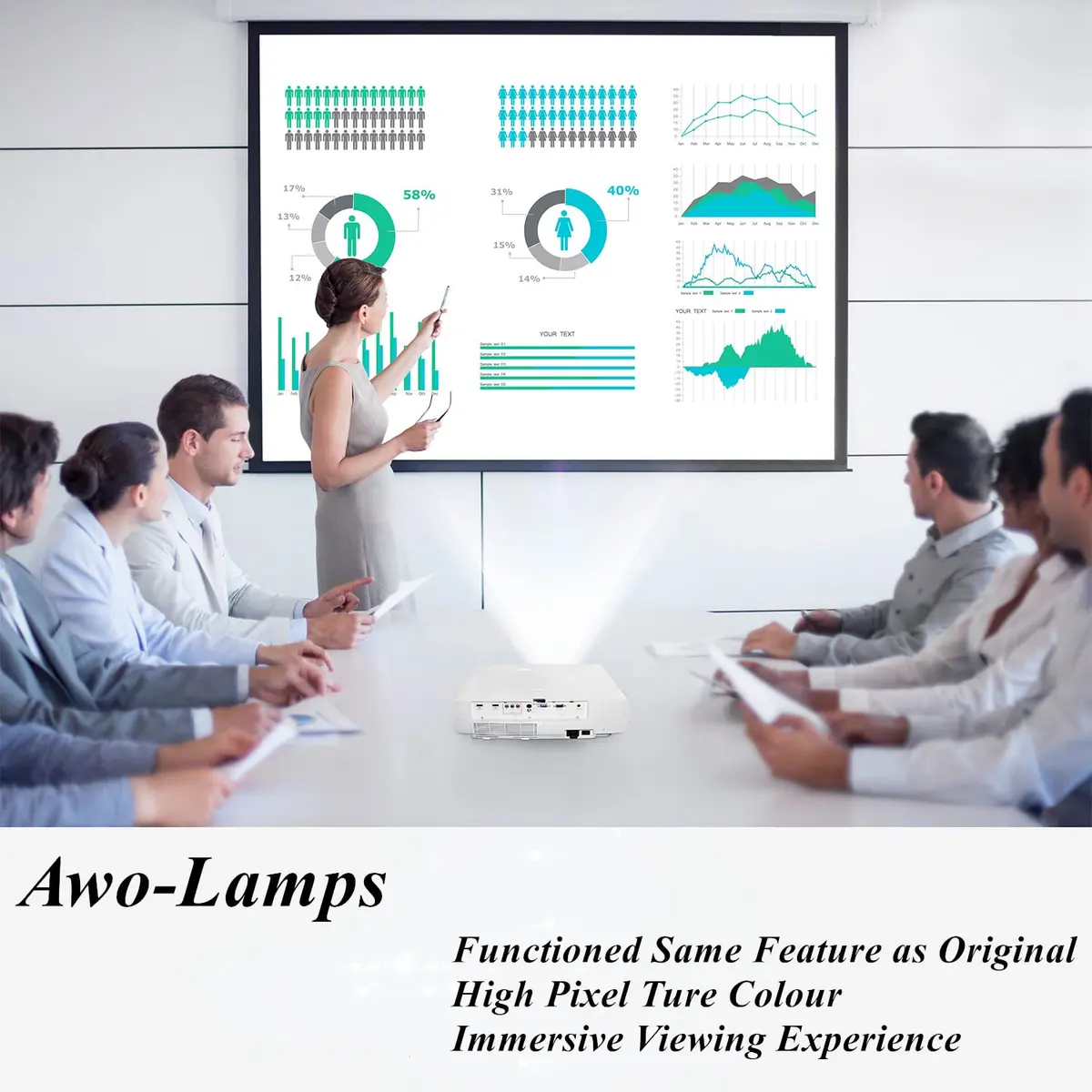 AWO MC.JFZ11.001 / MC.JKY11.001 / 5J.JCL05.001 Premium Projector Replacement Lamp Bulb 210W | Compatible with ACER & BENQ - view 6