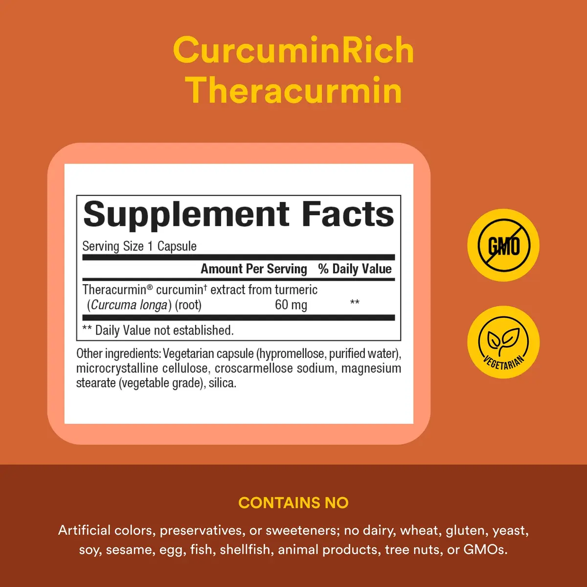 Natural Factors CurcuminRich Double Strength Theracurmin, 60 Capsules | High-Absorption Curcumin for Joint & Heart Support - view 4