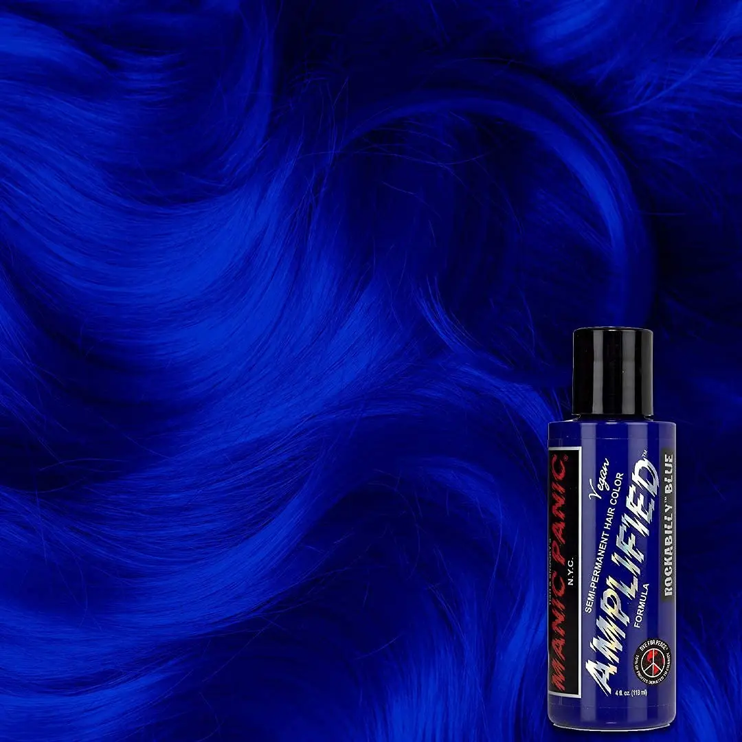 MANIC PANIC Amplified Rockabilly Blue Semi-Permanent Hair Dye 4 Fl Oz | Vibrant Blue, Vegan & Ammonia-Free - view 2
