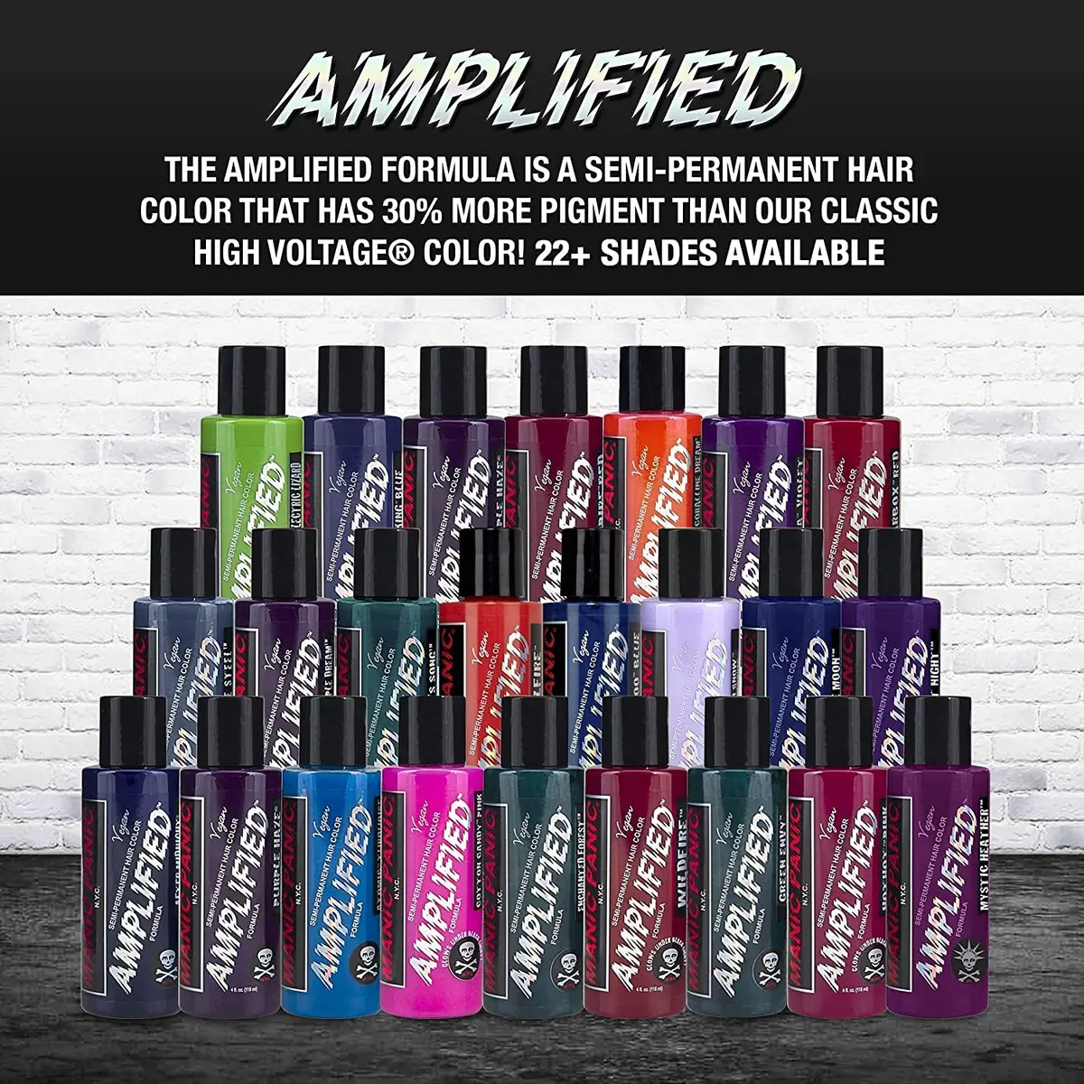 MANIC PANIC Amplified Rockabilly Blue Semi-Permanent Hair Dye 4 Fl Oz | Vibrant Blue, Vegan & Ammonia-Free - view 3
