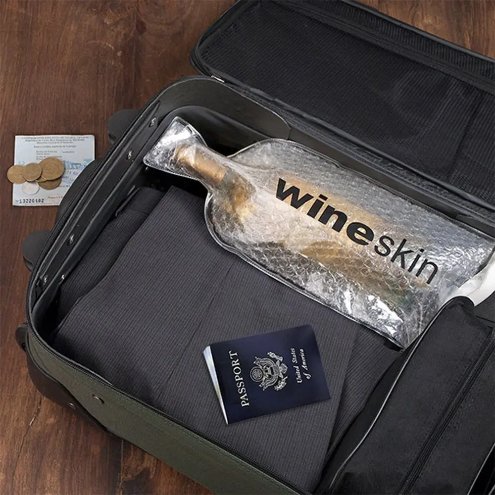 WineSkin Bottle Protector Bags 750ml (8-Pack) | Leak-Proof Travel Protection for Luggage - view 2