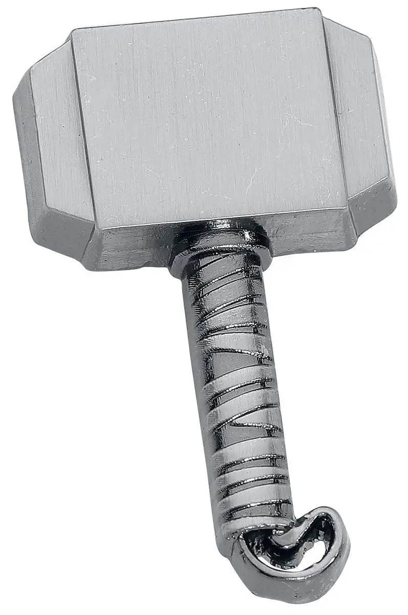 Marvel Thor Hammer Pewter Lapel Pin Silver 2.54 cm (1") | Detailed Collectible for Fans - view 2
