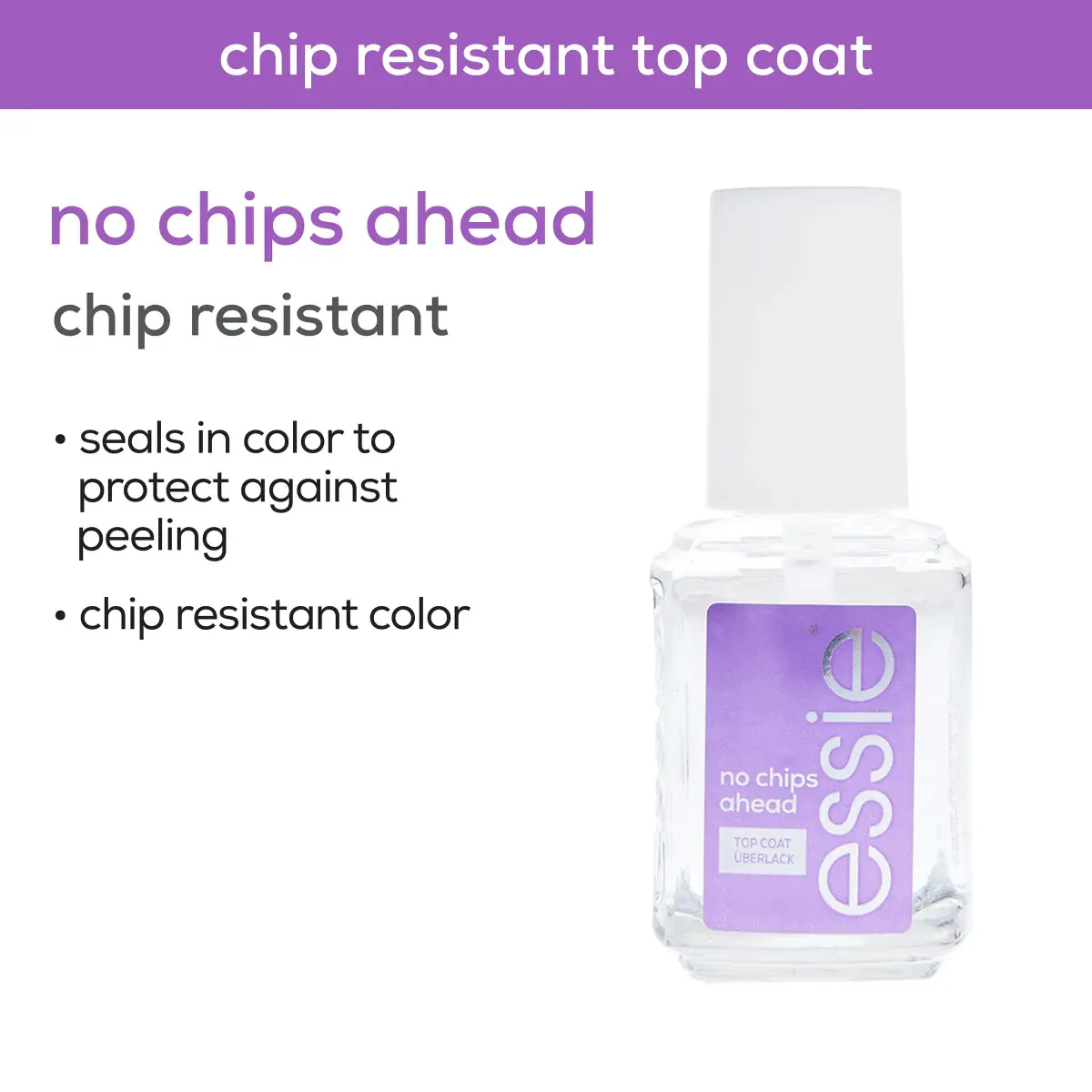 essie No Chips Ahead Top Coat 12ml (0.46 fl oz) | Chip-Resistant Manicure - view 4
