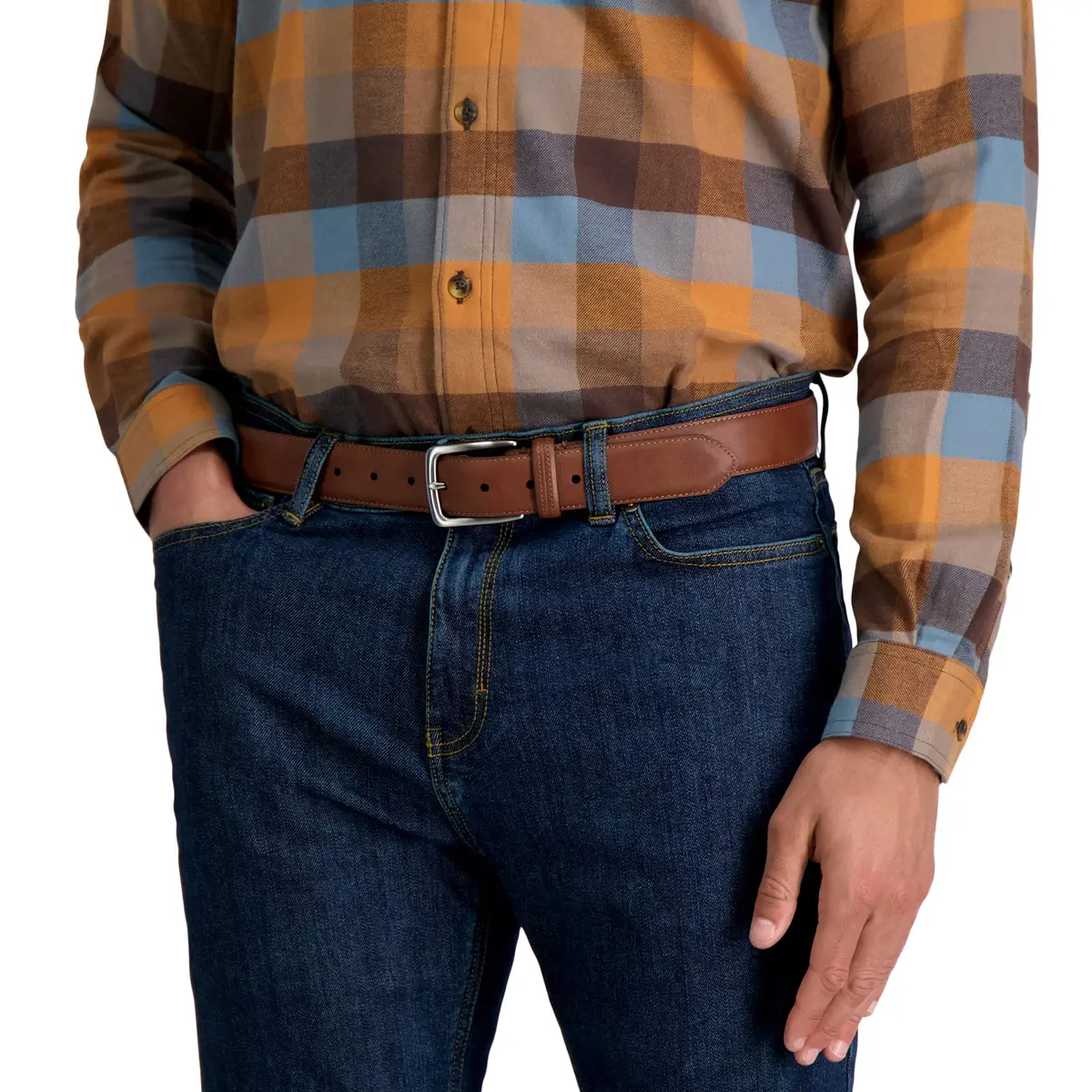 Columbia Men's Leather Casual Belt | Classic Design, Adjustable Fit, Durable Leather (38) - view 5