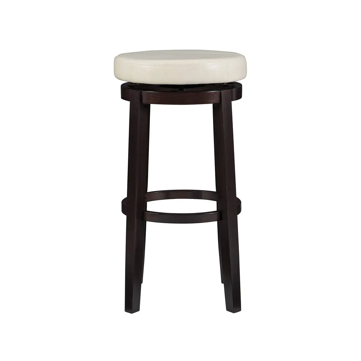 Linon Maya Bar, 29" Rice Stool | Swivel Backless Barstool with Plush Upholstery - view 7
