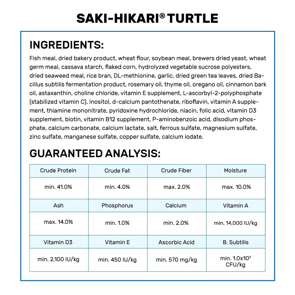 Hikari Saki-Hikari Turtle Probiotic-Enhanced Floating Sticks for Semi-Aquatic Turtles, 200g (7.05 oz) | Odor-Reducing Formula - view 4