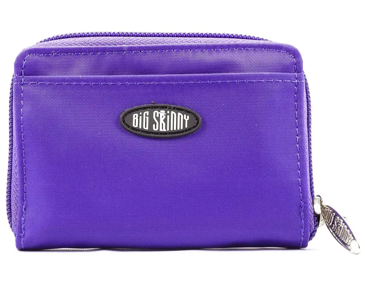 Big Skinny Polka Accordion Card Case Wallet Purple 10.8 cm (4.25 x 2.56 Inch) | Holds Up to 30 Cards - main product image