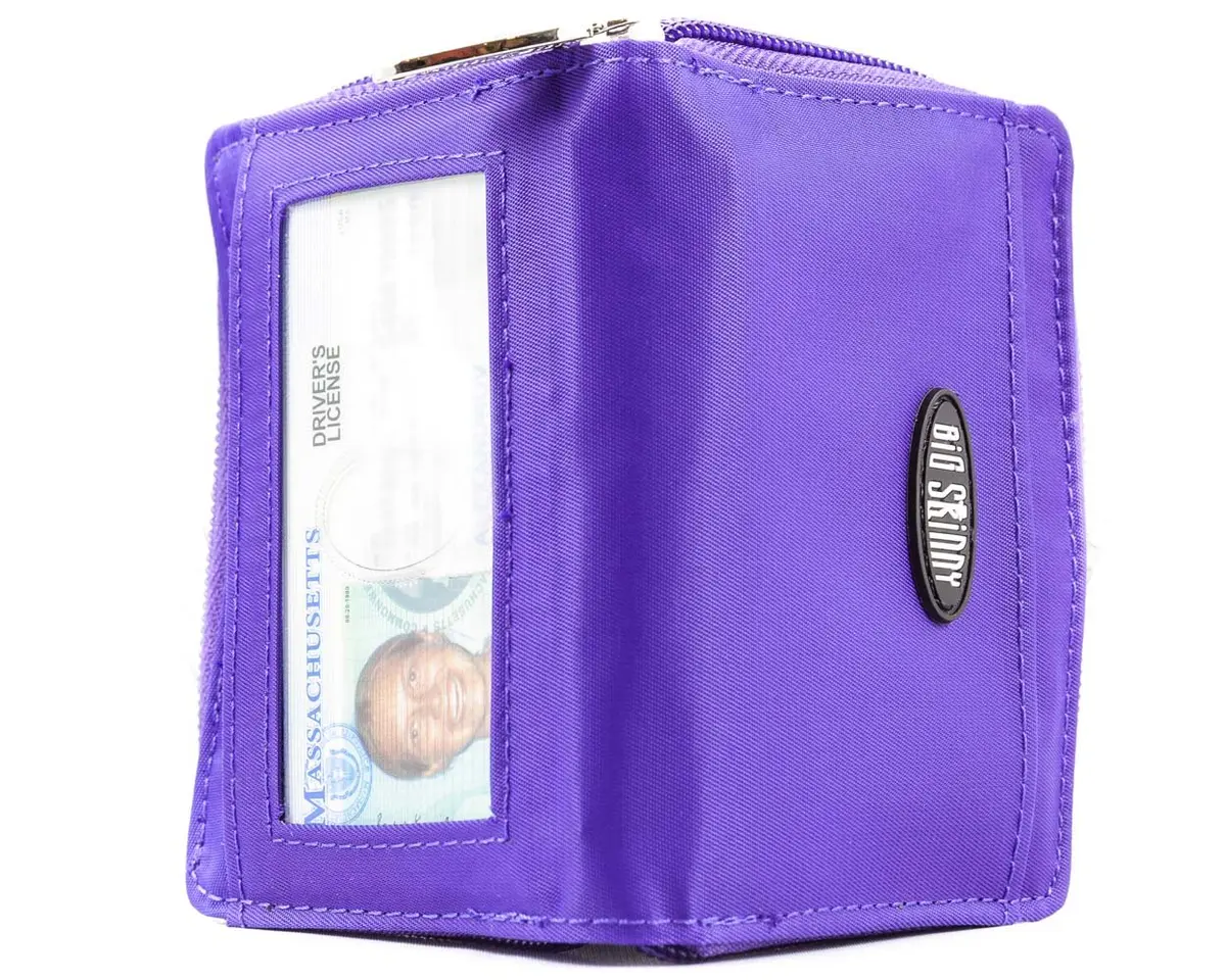 Big Skinny Polka Accordion Card Case Wallet Purple 10.8 cm (4.25 x 2.56 Inch) | Holds Up to 30 Cards - view 3