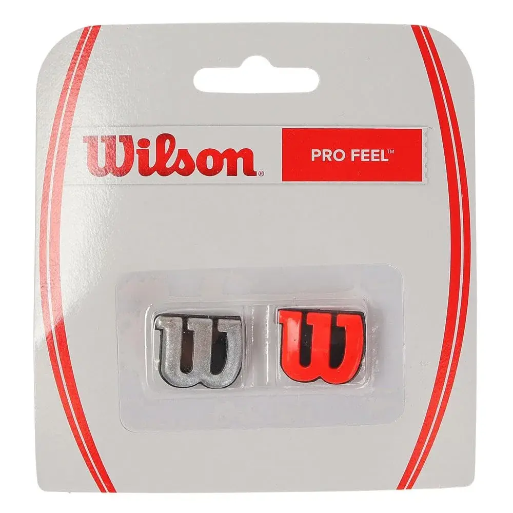 WILSON Profeel Tennis Vibration Dampener, Red/Silver | Reduces String Vibrations for Comfort - main product image