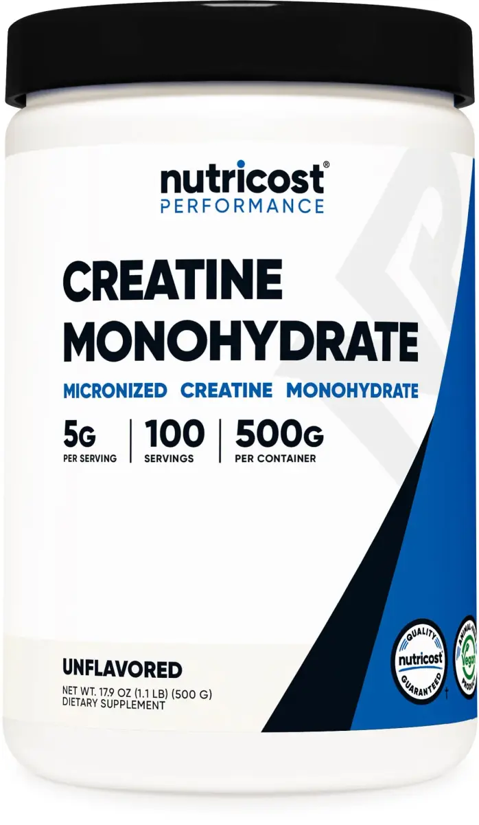Nutricost Creatine Monohydrate Micronized Powder 500g (17.6 oz) | Supports Strength and Endurance - main product image