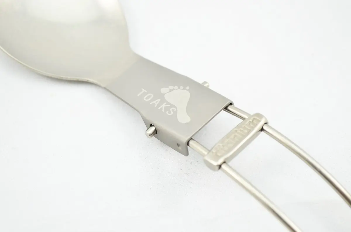 TOAKS Titanium Folding Spork | Lightweight Camping Flatware with Locking Handle (165mm unfolded) - view 3
