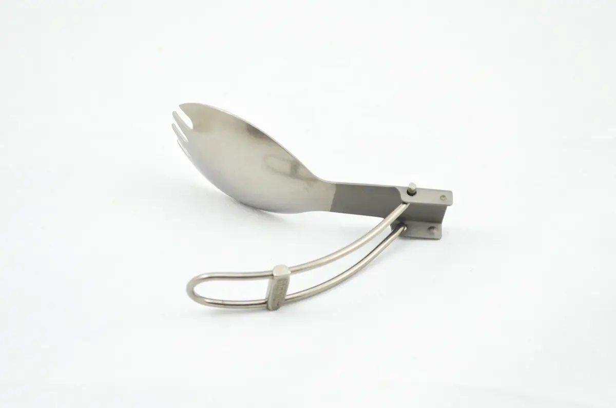 TOAKS Titanium Folding Spork | Lightweight Camping Flatware with Locking Handle (165mm unfolded) - view 4