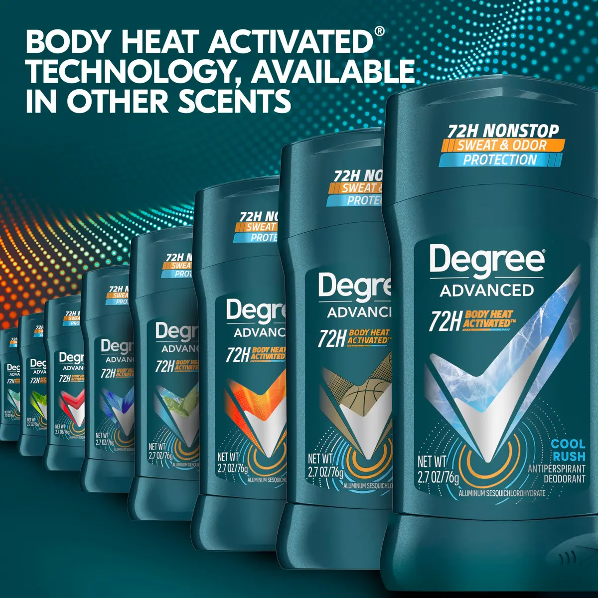 Degree Men Cool Rush Antiperspirant Deodorant Stick 2.7 oz (80 ml) | 72-Hour Sweat & Odor Protection - view 7