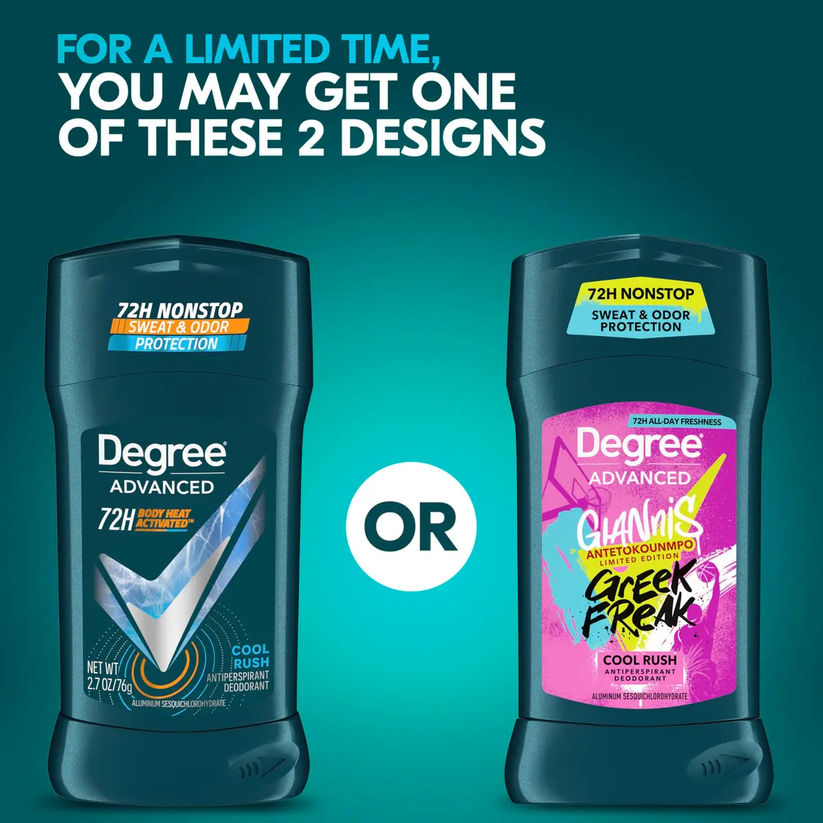 Degree Men Cool Rush Antiperspirant Deodorant Stick 2.7 oz (80 ml) | 72-Hour Sweat & Odor Protection - view 2