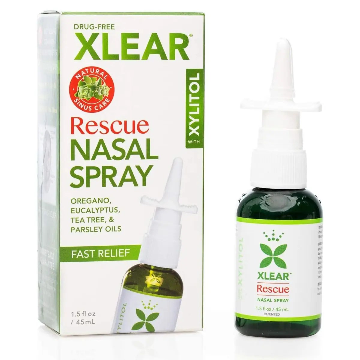 Xlear Rescue Natural Nasal Spray with Xylitol 1.5 fl oz | Sinus Relief & Moisturizer - main product image