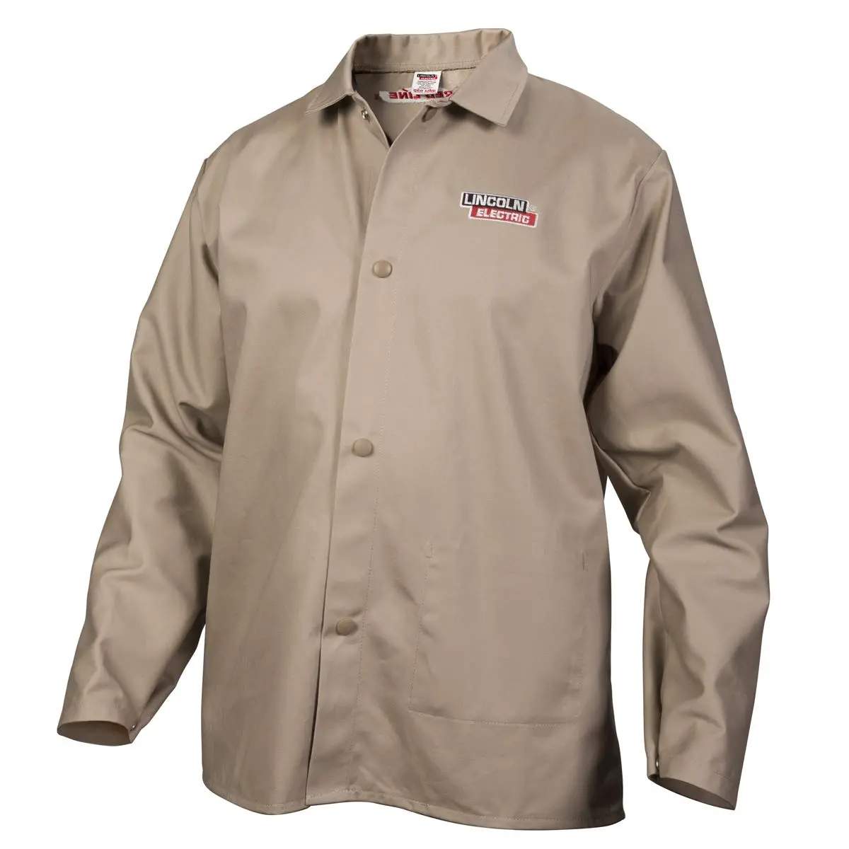 Lincoln Electric Flame Resistant Cotton Welding Jacket | Khaki / Tan | Medium | K3317-M - main product image