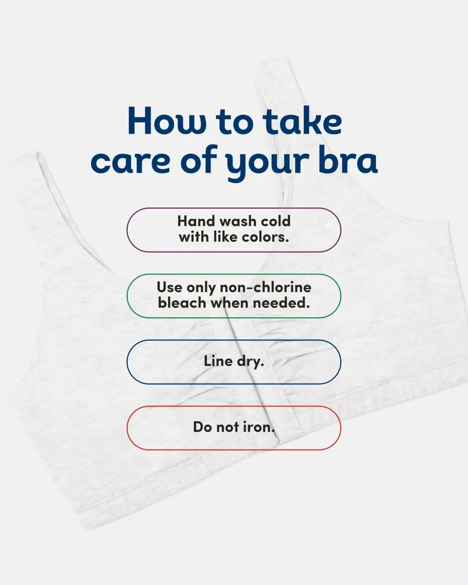 Fruit of the Loom Women's Front-Close Cotton Sports Bra Multi-Pack (2-Pack, Size 42) | Easy On & Off Wireless Comfort - view 7