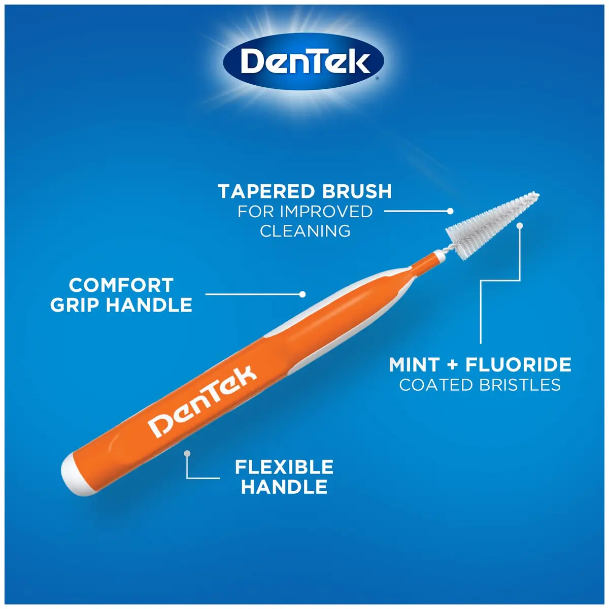 DenTek Easy Brush Interdental Cleaners 16 Count (Pack of 3) | Plaque Control & Oral Hygiene - view 3