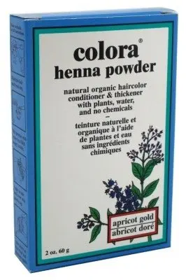 Colora Henna Powder Hair Color Apricot Gold 59ml (0.2 Fl Oz) | Natural Hair Dye for Conditioning - main product image