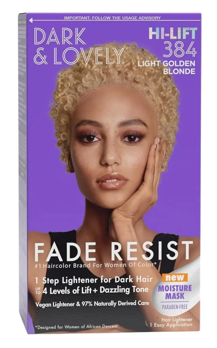 Dark and Lovely Color #384 Light Golden Blonde 1.4 Pound (Pack of 3) | High Reflective Color & Shine - main product image