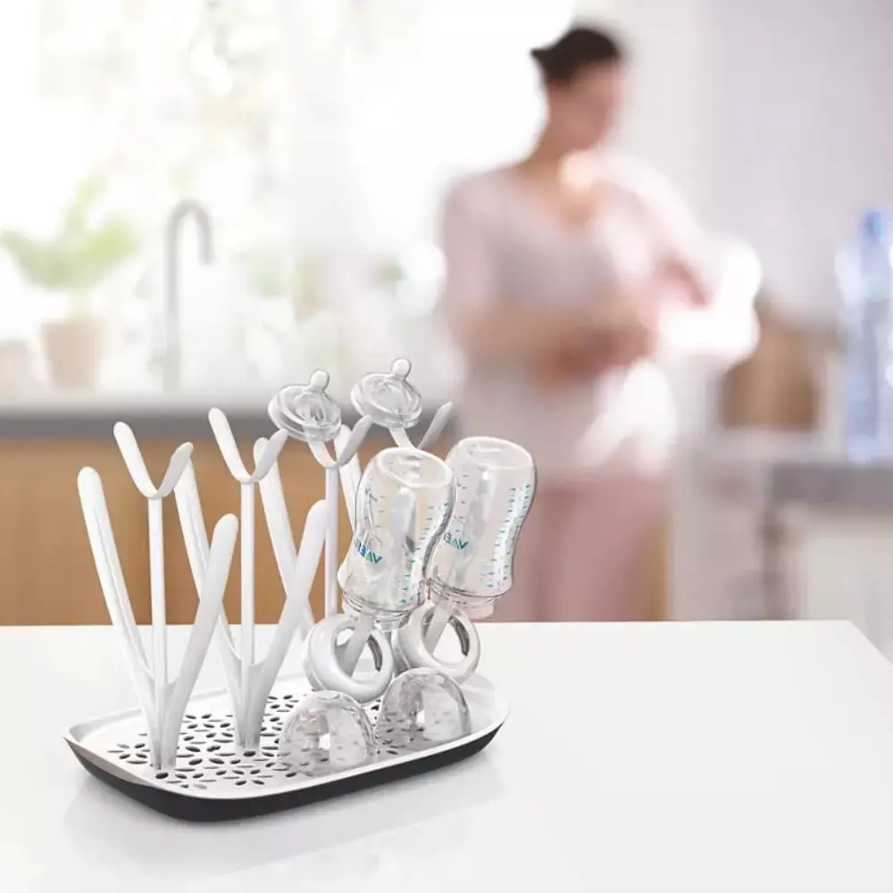 Philips Avent Baby Bottle Drying Rack, White | Fits 8 Bottles & Accessories, Adjustable Design, Detachable Drip Tray - view 5