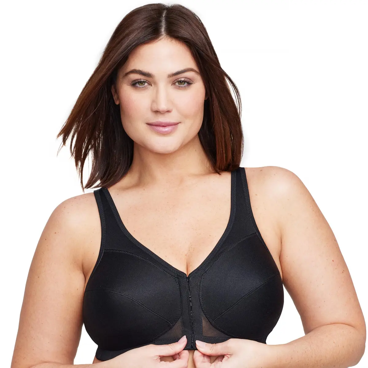 Glamorise Plus Size MagicLift Posture Support Bra 44DD | Wirefree, Front Closure, Posture Back - view 7