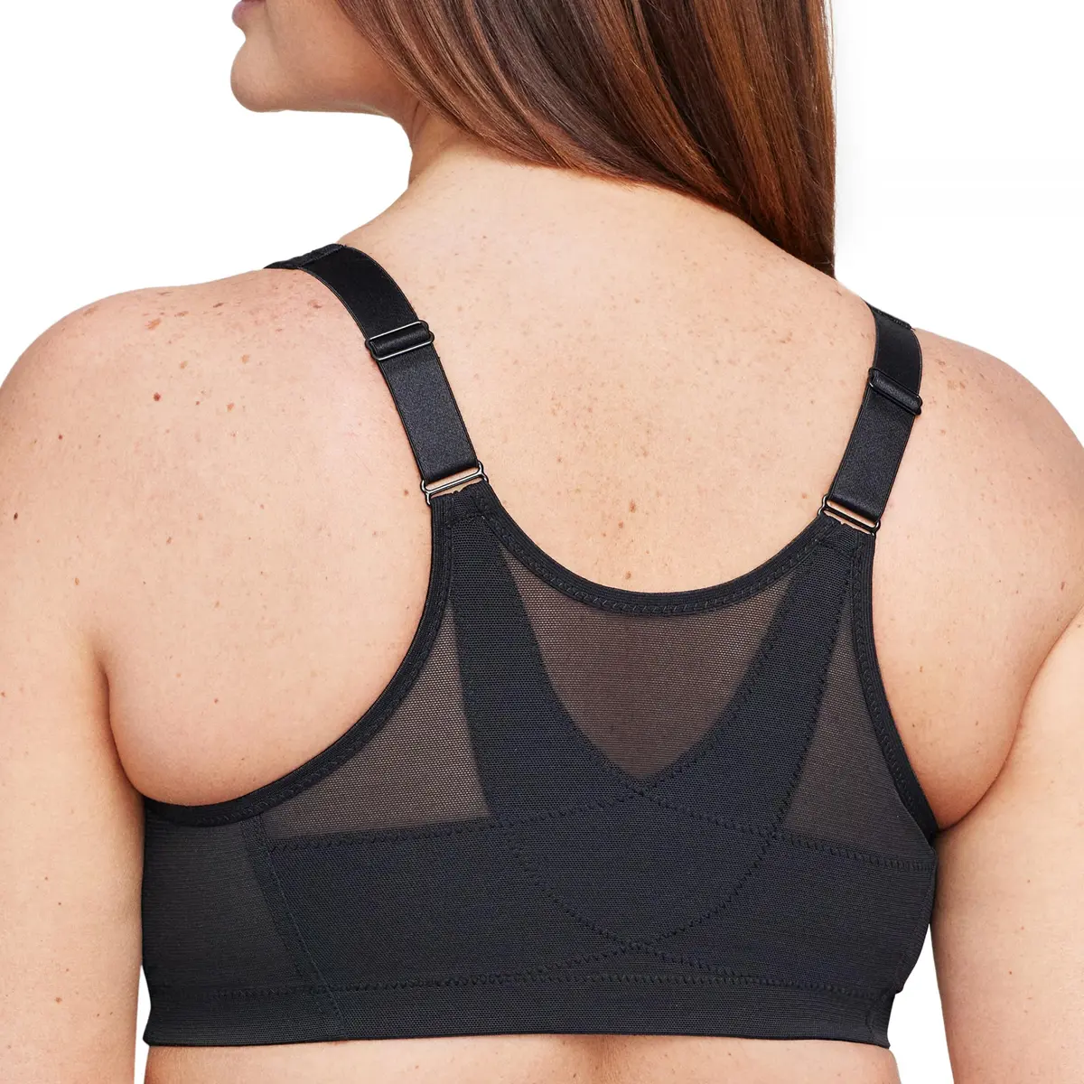 Glamorise Plus Size MagicLift Posture Support Bra 44DD | Wirefree, Front Closure, Posture Back - view 2