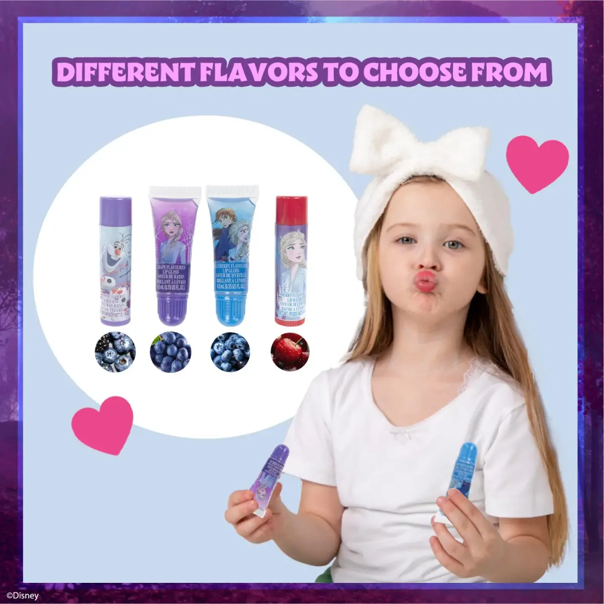 Townley Girl Disney Frozen Makeup Set with Purse, Lip Gloss & Hair Accessories, Ages 3+ | 29-Piece Sparkly Beauty Kit - view 4