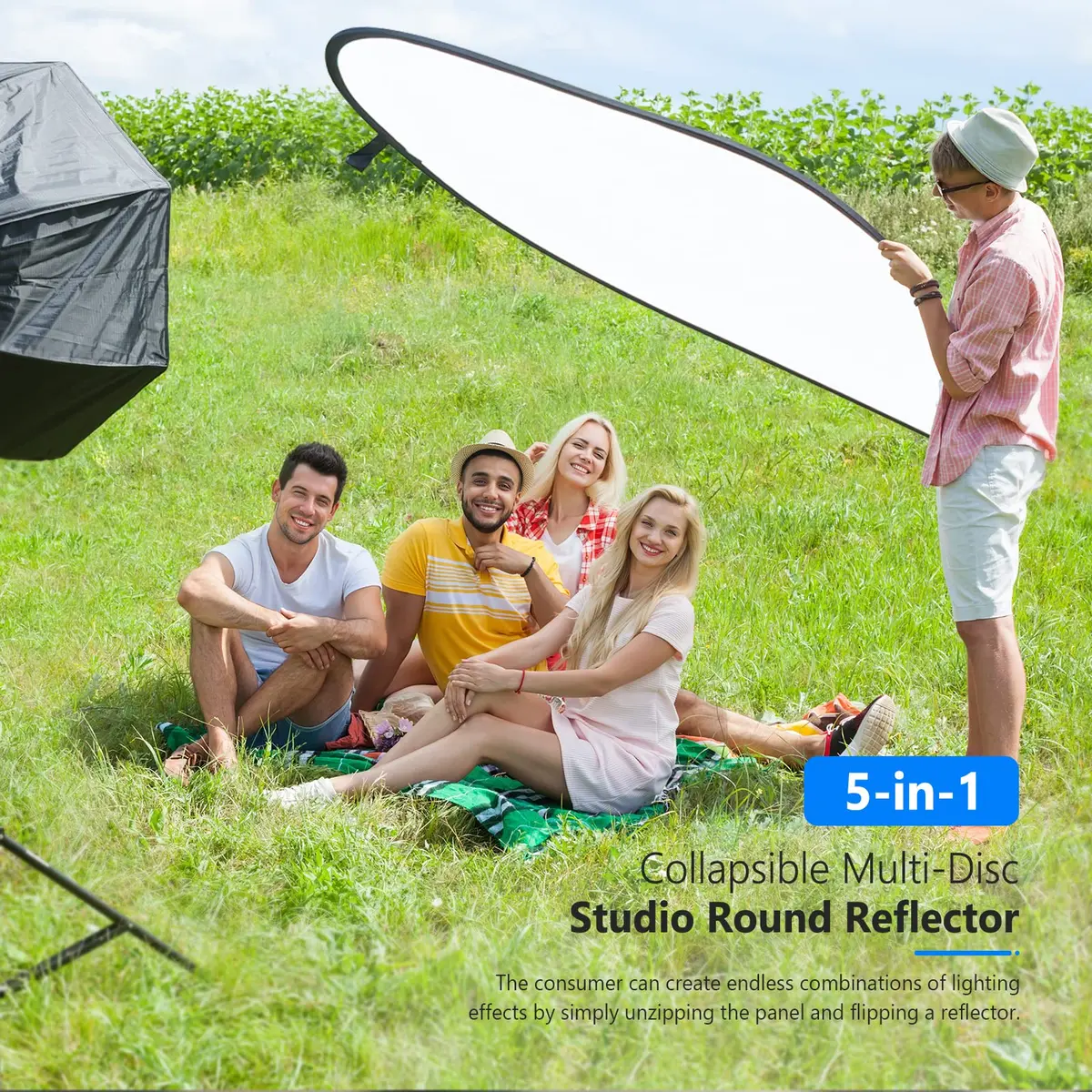NEEWER 59"x79"/150x200cm Light Reflectors for Photography, Portable 5 in 1 - view 5