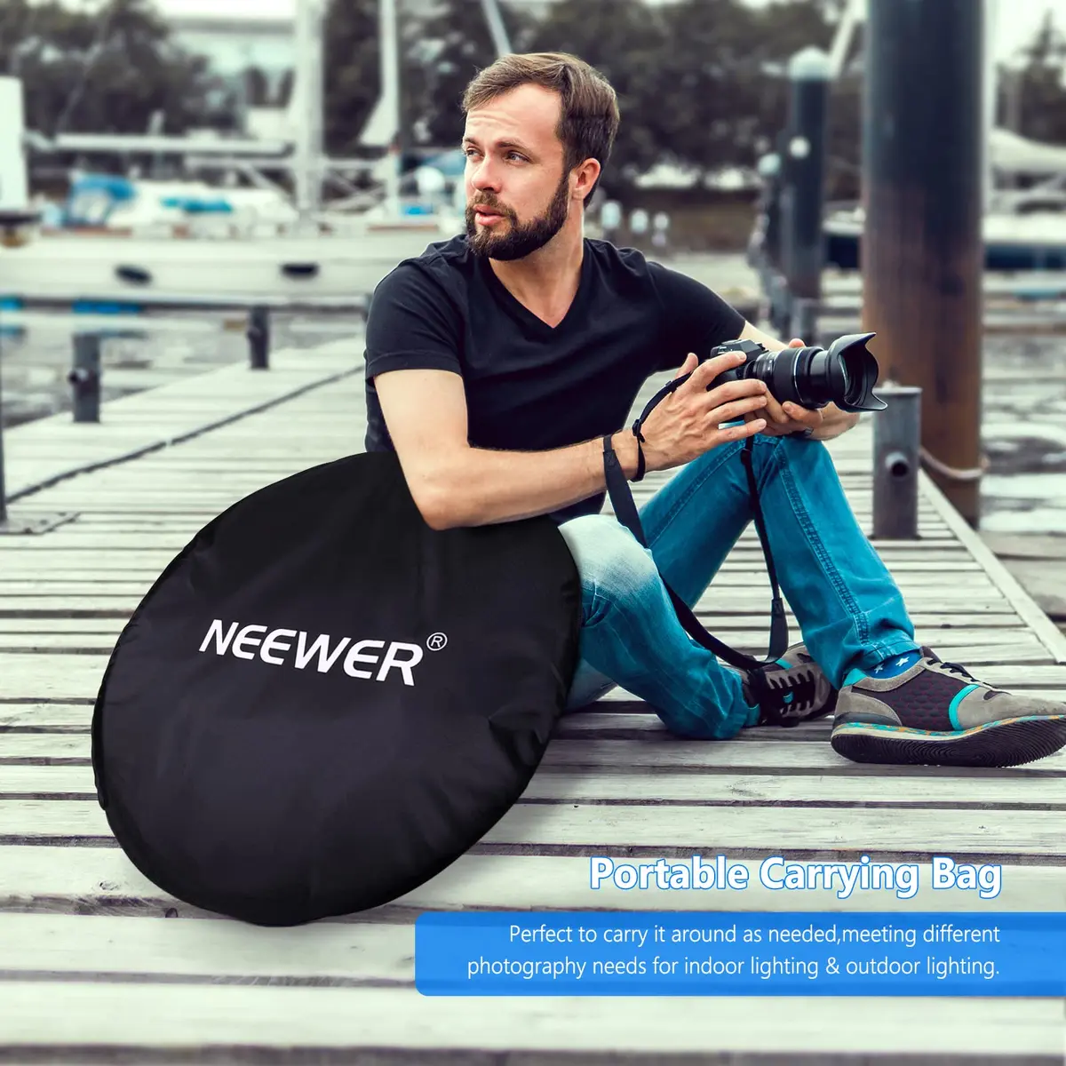 NEEWER 59"x79"/150x200cm Light Reflectors for Photography, Portable 5 in 1 - view 6