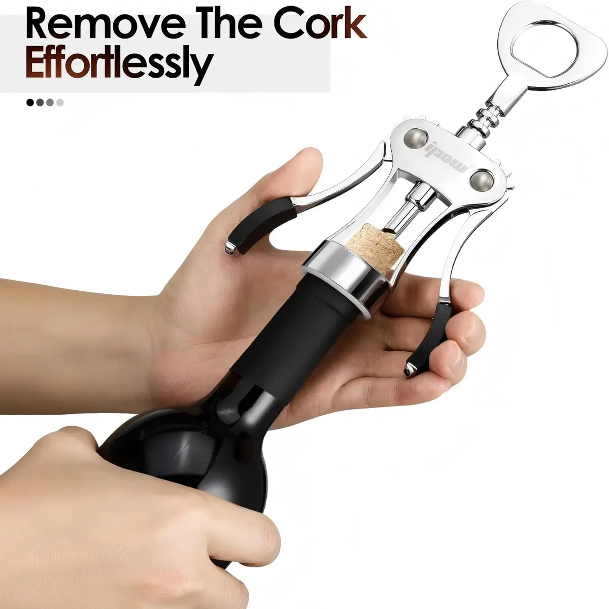 IPOW Wine Bottle Opener, Zinc Alloy Corkscrew, Effortless Cork Removal | Built for Durability & Ease - view 8