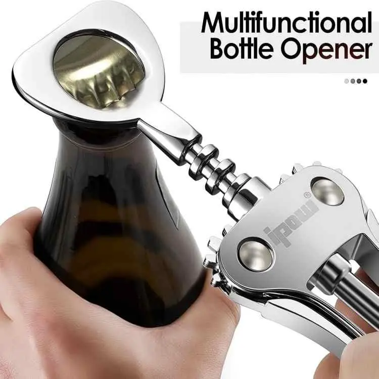IPOW Wine Bottle Opener, Zinc Alloy Corkscrew, Effortless Cork Removal | Built for Durability & Ease - view 3