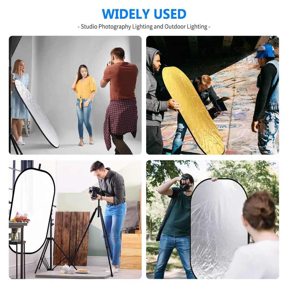 NEEWER 40"x60"/100x150cm Light Reflectors for Photography | Oval, Multi-Color Studio Reflector - view 4