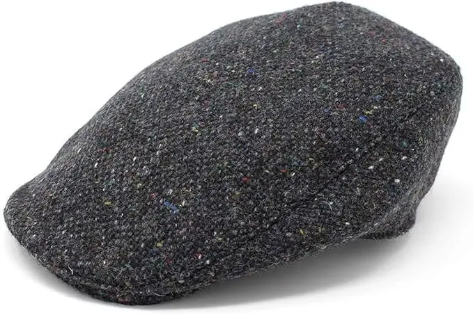 Hanna Hats Gray Hat | Irish Wool Touring Cap with Satin Lining (X-Large) - main product image