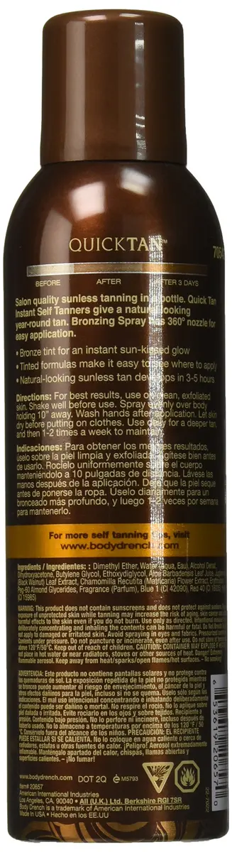 Body Drench Quick Tan Instant Self Tanning Spray Medium Dark 532ml (18 Fl Oz) | Natural Sun-Kissed Glow - view 2