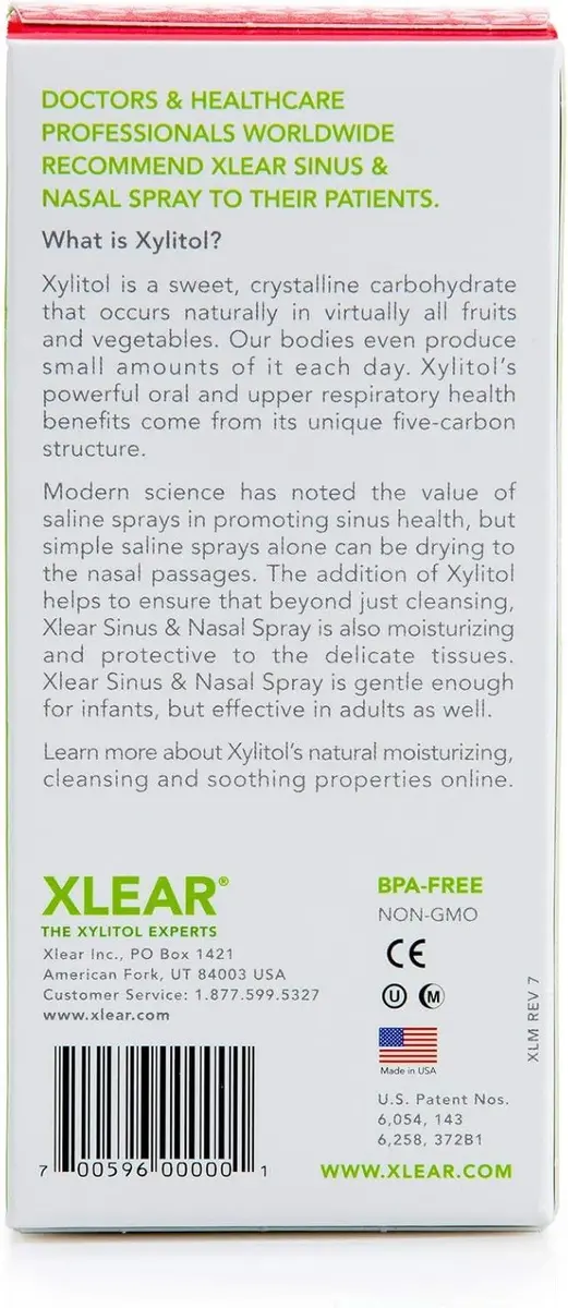 Xlear Natural Nasal Spray with Xylitol, 1.5 fl oz (44ml) (2-Pack) | Cleanses & Moisturizes Nasal Passages - view 5