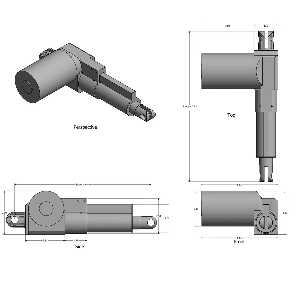 Firgelli Heavy Duty Rod Actuators 400 lb 12V | High Force, Quiet, Water-Resistant (70-120 chars) - view 4