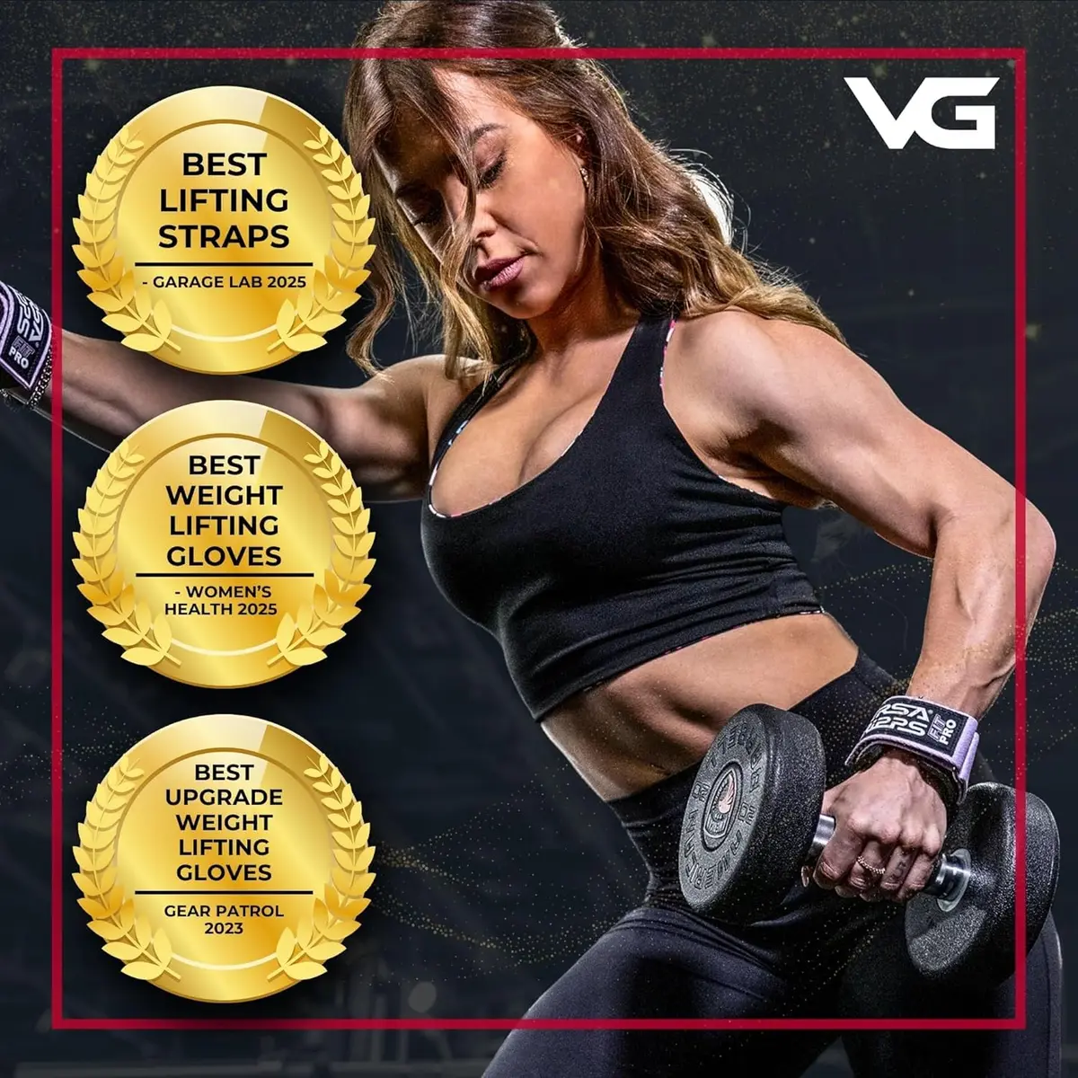 Versa Gripps PRO Wrist Straps M/L 16cm (6.3in) | USA-Made Weightlifting Grip Support - view 3