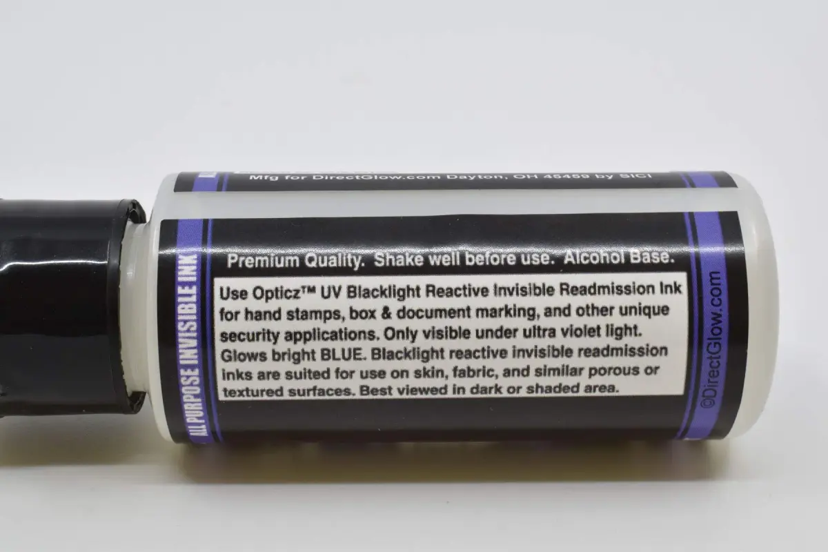 Opticz All Purpose Invisible Blue UV Blacklight Reactive Security Ink 473ml (16 fl oz) | Glows Bright Blue Under Blacklight - view 5